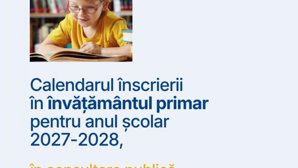 Ministerul Educației propune noi reguli pentru înscrierea copiilor în clasa pregătitoare pentru anul 2027-2028