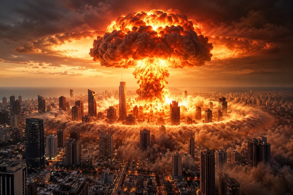 Benjamin Netanyahu folosește imagini AI cu explozii atomice în campania electorală din Israel