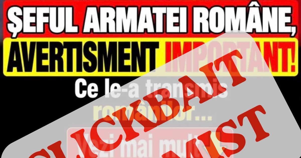 MApN dezminte mesajele alarmiste de pe Facebook care atribuie generalului Gheorghiță Vlad o alertă națională