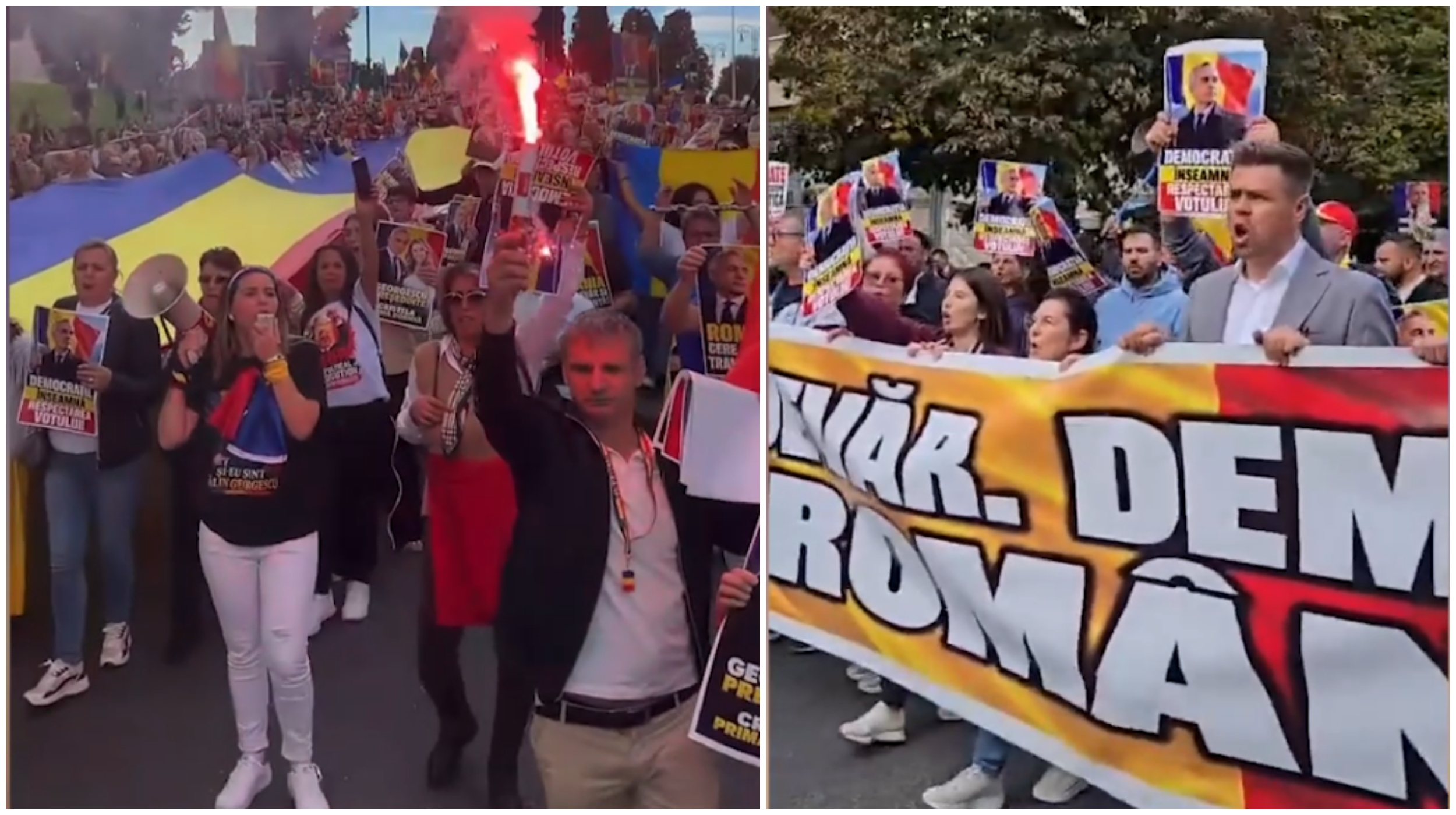 Mii de români din Italia au manifestat la Roma pentru eliberarea lui Călin Georgescu