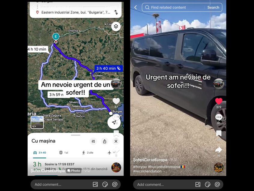 Șoferi români recrutați pe TikTok pentru transportul ilegal de migranți prin Grecia
