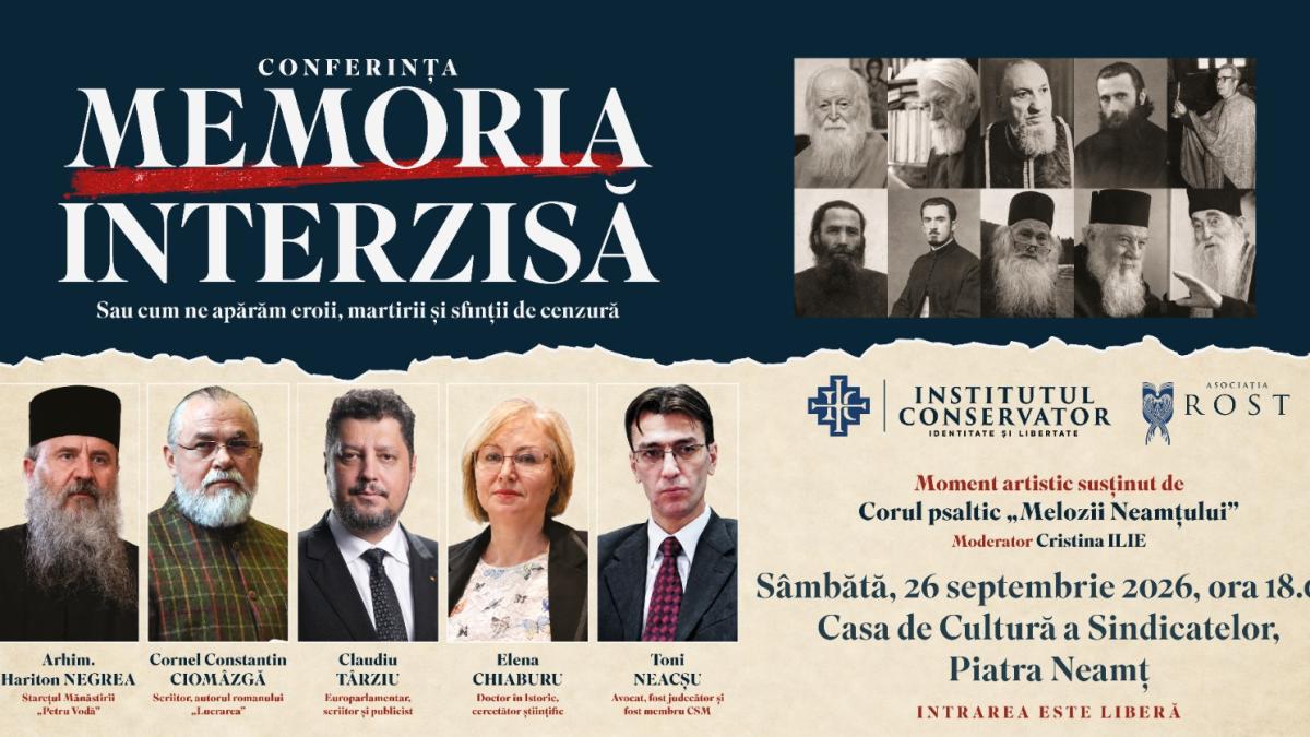 Cum ne apărăm eroii și martirii de cenzură? Conferință despre memoria istorică la Piatra Neamț